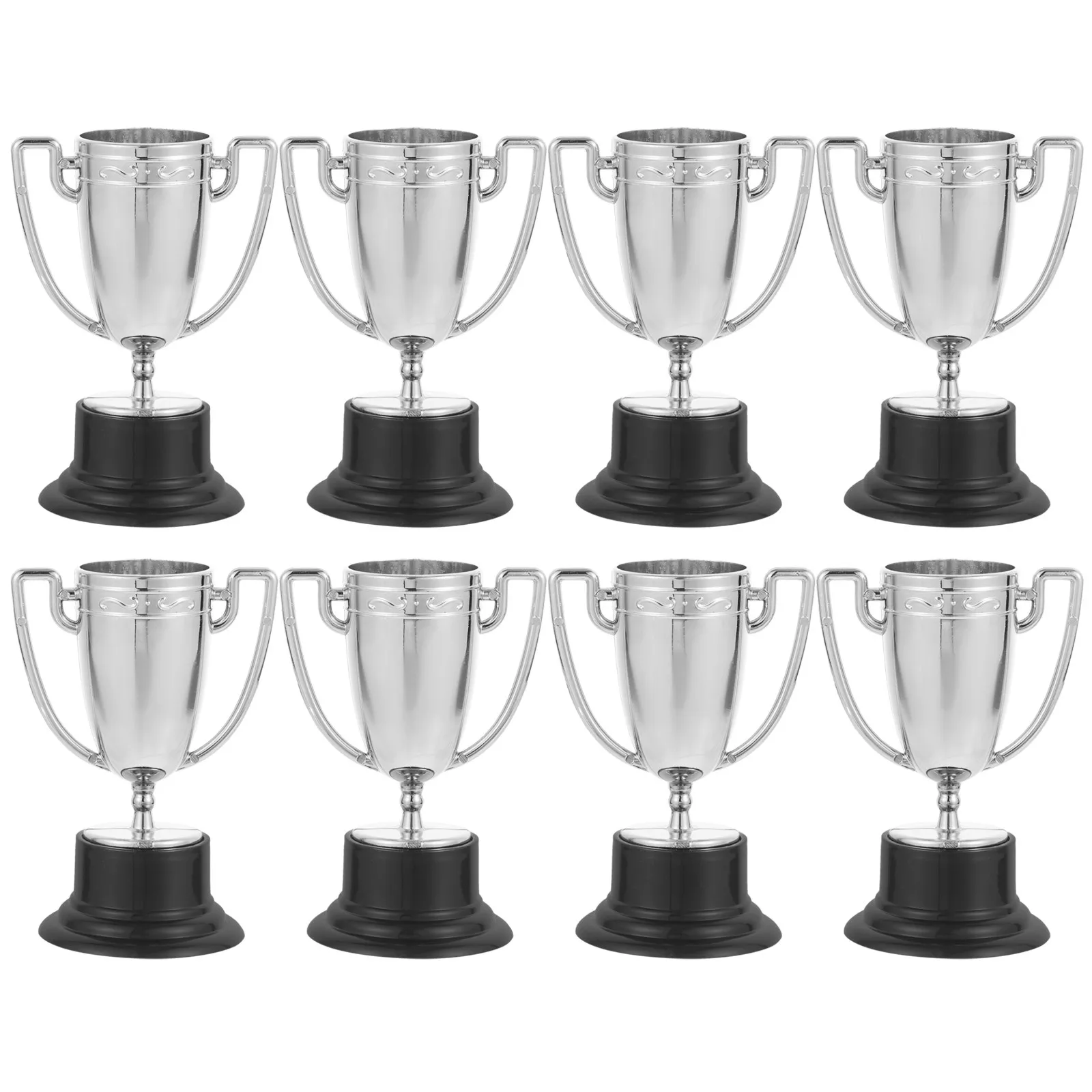 8Pcs Mini Award Trophies Gold Color Competition Rewards School Event Party Prizes Mini Trophies Trophy Award