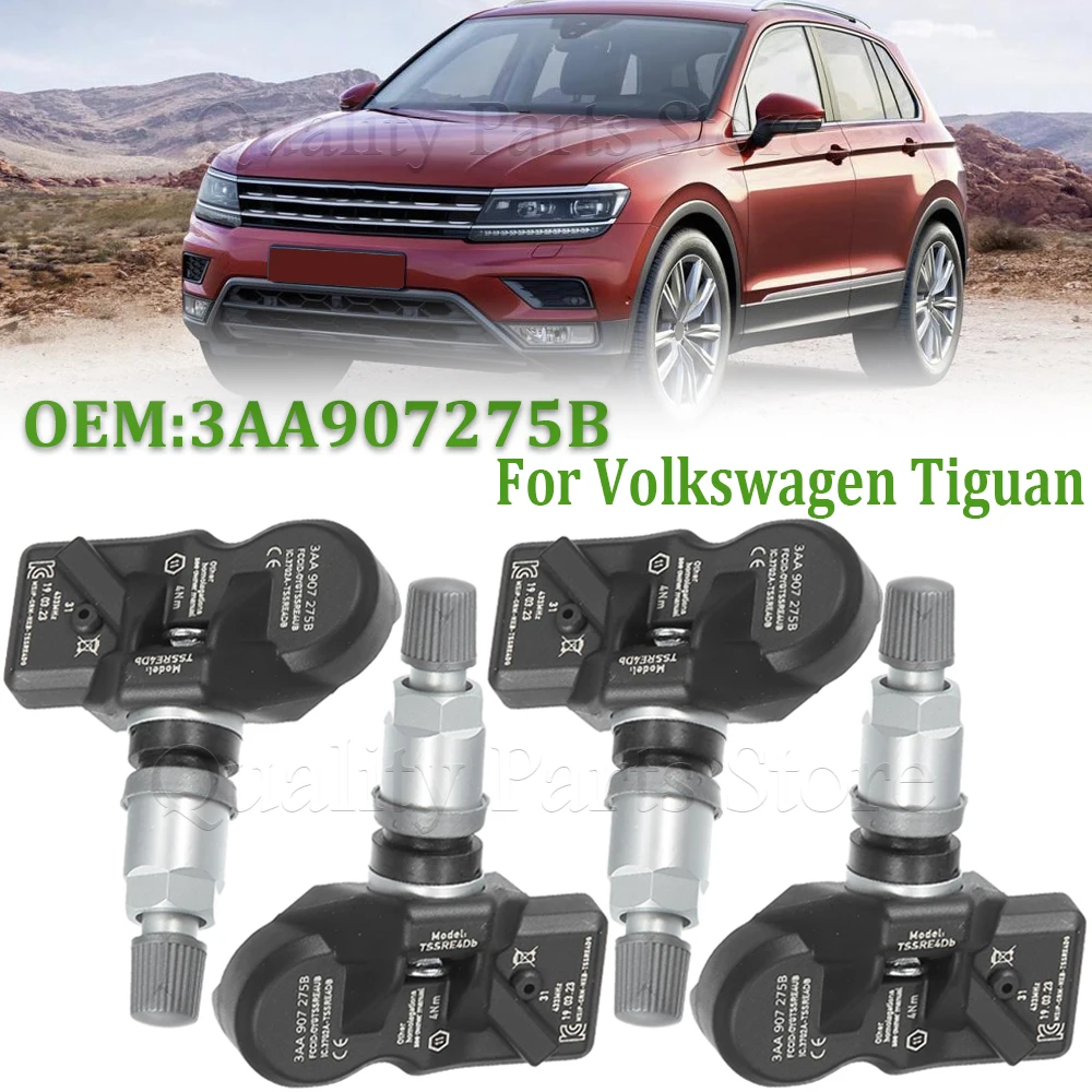 TPMS 433MHZ NEW TYRE SENSORS For 2012 2013 2014 2015 2016 Volkswagen CC Tiguan Tire Pressure Monitor System Sensor 3AA907275B