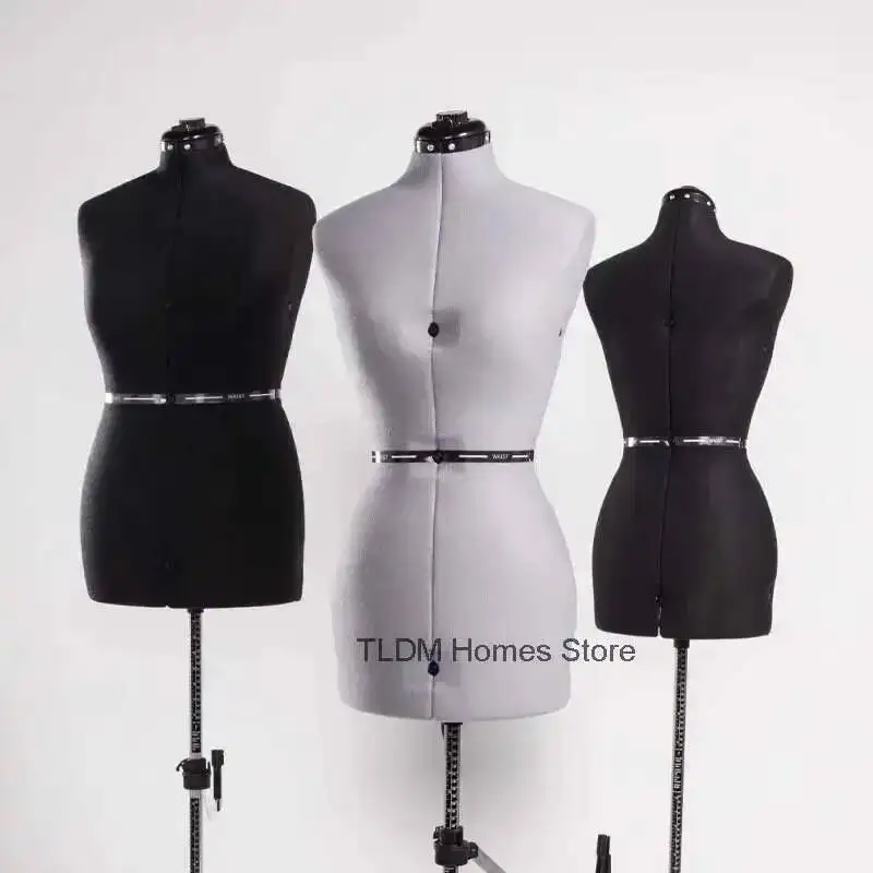 

Upper-body Mannequins Adjustable Tailor Size Clothing Female Design Tools Three-dimensional Cutting Female Model with Stand Z
