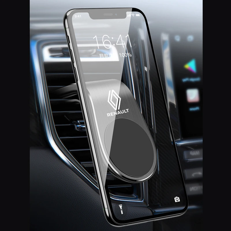Metal Magnetic Car Phone Holder for Renault Sport Duster Megane 2 3 Accessories