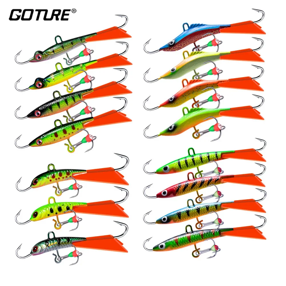 Goture 1pcs Winter Ice Fishing Lure Balancers Professional Jig Wobblers Bait Hard Lure for Trout Bass Pike Carp Fishing Pesca