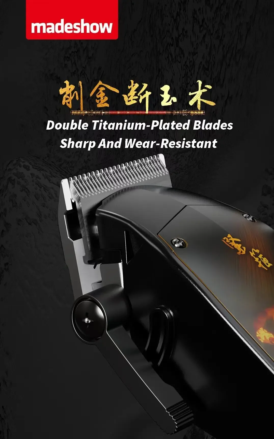 MadeShow D7 (M10+M11) Professional Electric Hair Clipper Set 7200RPM Men's Fade Electric Trimmer for Salon Carving Use