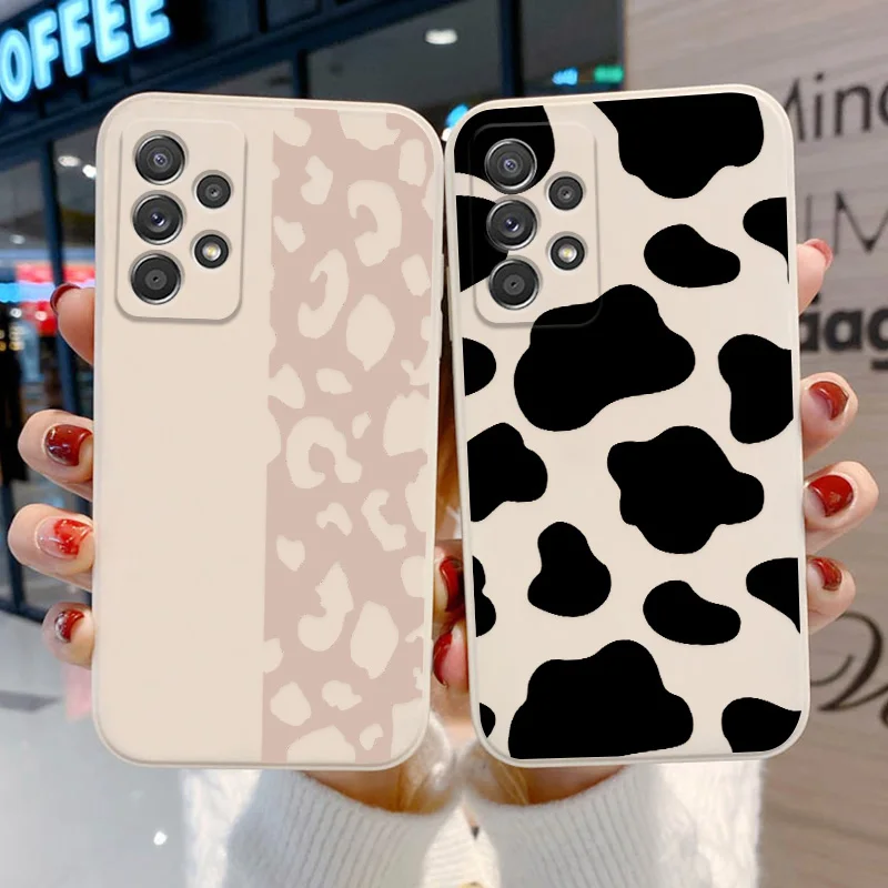 Leopard Phone Case For Samsung A54 5G A53 A52S A51 A50 A33 A34 A32 A31 A22 A13 A12 S23 Ultra S22 Plus S21 S20 FE Soft TPU Cover