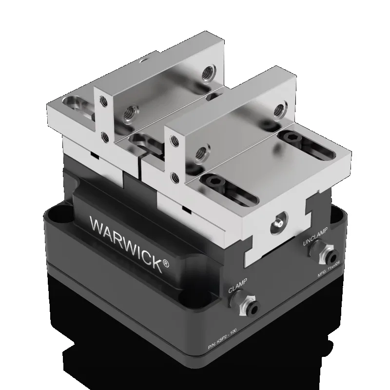 Morsa autocentrante con blocco di forza di serraggio per morsa concentrica pneumatica KSP--100 per automazione CNC con robot Cobot