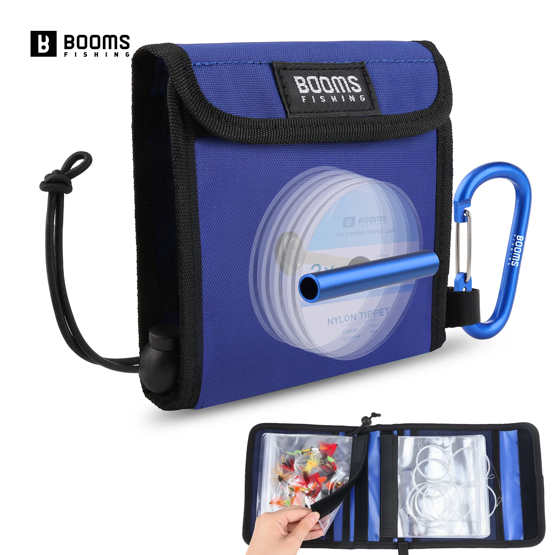 Booms Fishing Big Fishing Rig Bag Tackle Zubehör Aufbewahrungstasche für Karpfen Angelgerät Rigs Wallet Rigs Transparente Tragetasche