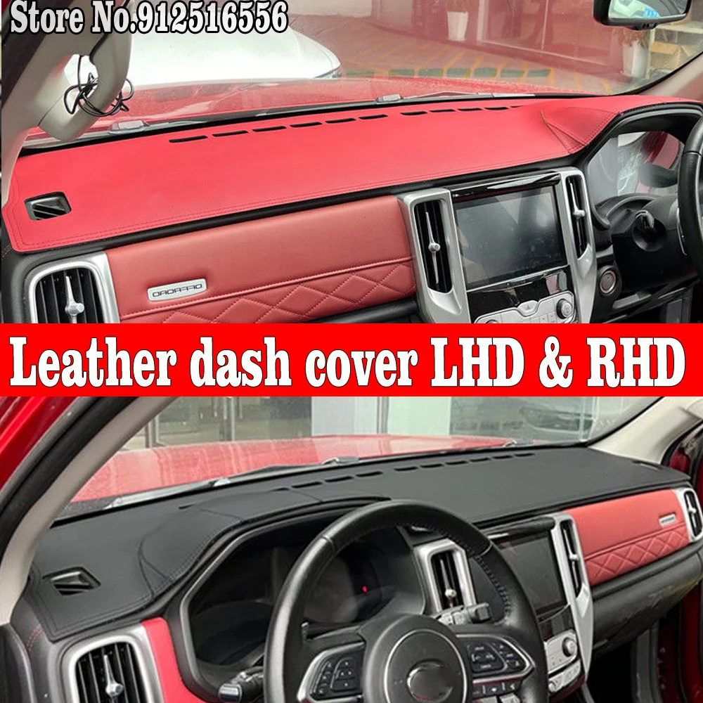 

Car Accessories Leather Dashmat Dash Mat Pad Dashboard Cover Carpet for Great Wall Poer Pao Cannon Ute 2019- 2023 2020 2021 2022