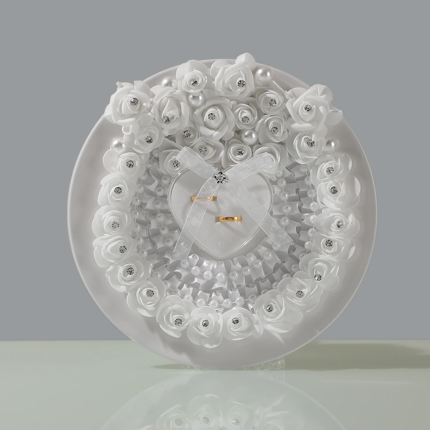 Elegant Lace Wedding Decoration Plate Luxury Engagement Dinner Display Props Floral Design Banquet Accessories