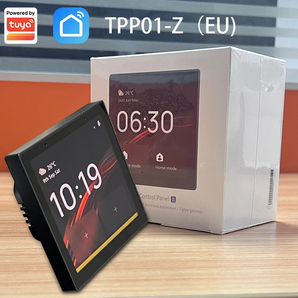 

TPP01-Z Tuya WiFi Zigbee 4 Inch Smart Control Panel Built-In Alexa Gateway Skill Touch Multi-Function Central LCD Home Scene