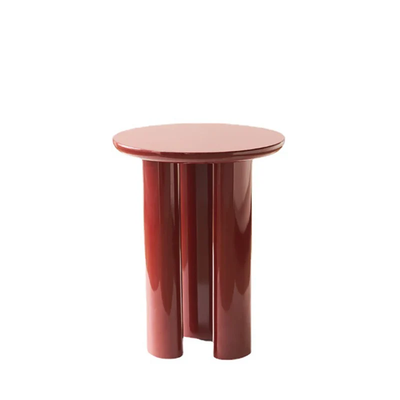 Solid Wood Modern Round Side Table with Vintage Design for Small Spaces Easy Assembly Mid-Century Sofa Coffee Table