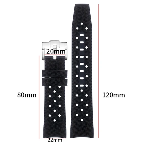 Imagen 2 del producto Correa de silicona curvada de 22MM para Swatch X Blancpain Five Ocean hombres mujeres deporte impermeable para SO35 Fifty Fathoms Arc pulsera