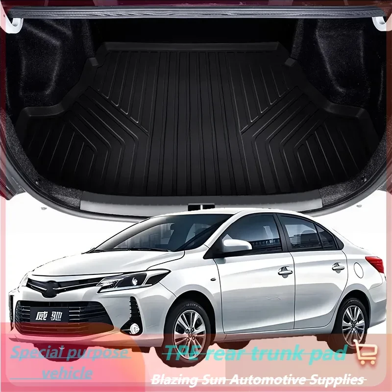 Car Auto Rear Boot Cargo Liner Tray Trunk Mat Carpet for Toyota Vios FS 2008-2024 Cushion Pad Carpet Pad Anti-dirty Anti-water