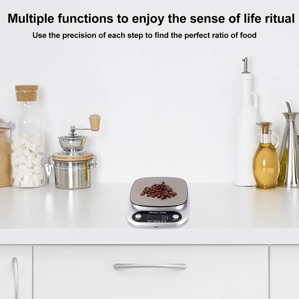 

1Pcs Kitchen Scale Stainless Steel Rechargeable Digital LCD Display High Precision Food Baking Cooking Jewelry Tool