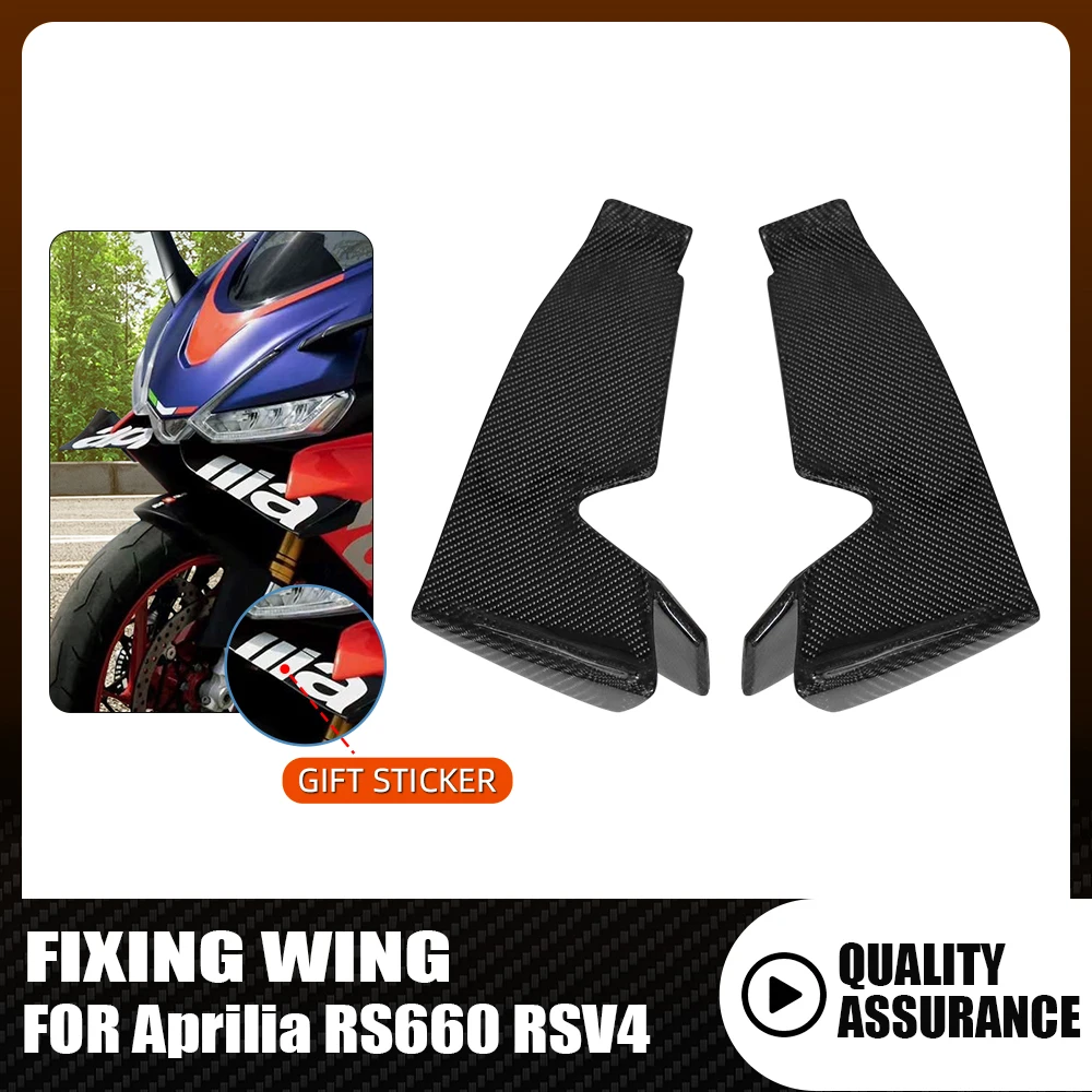 

Motorcycle Fixed Wind Wings For Aprilia RS660 RSV4 100% 3K Full Carbon Fiber Winglet Front Aerodynamic Side Wing Spoiler Fairing