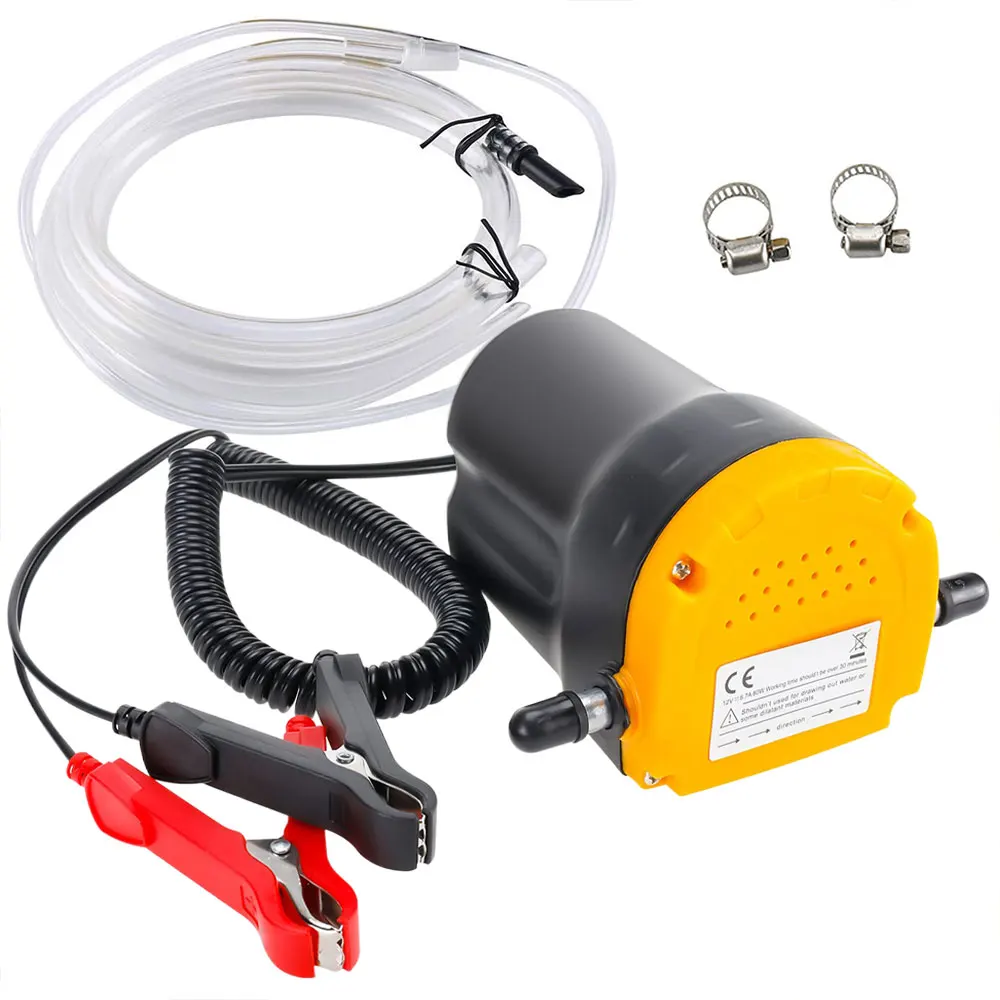 Podofo DC 12V 80W Tragbare Elektrische Selbstansaugende Ölabsaugpumpe mit Reinkupfer-Krokodilklemmen und Saugschläuchen für Motorrad, LKW, Boot, Traktor, Rasenmäher, Dieselmotor-Ölwechselwerkzeug – Detail 7