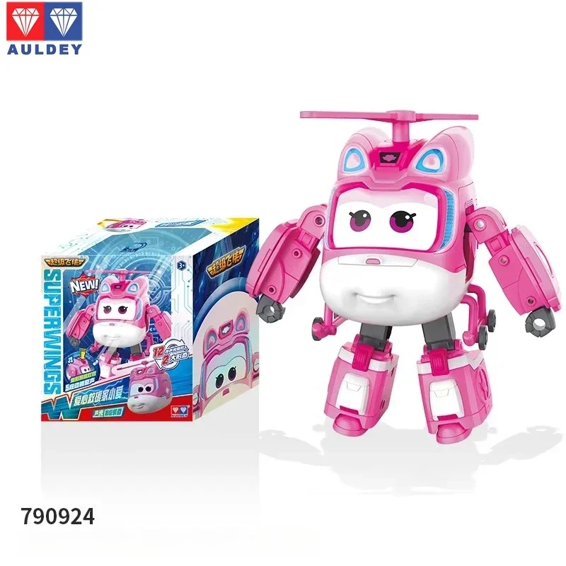 AULDEY‌ ORIGINAL Super Wings Sound and Light Level Equipment Ledi Transformation Movable Model Collection Holiday Gift in Stock