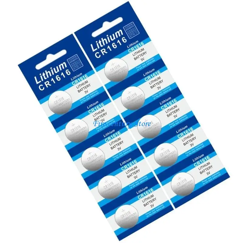 J6PA CR1616 Lithium Coin Batteries High Capacity 3V Button Cells for Small Electronics