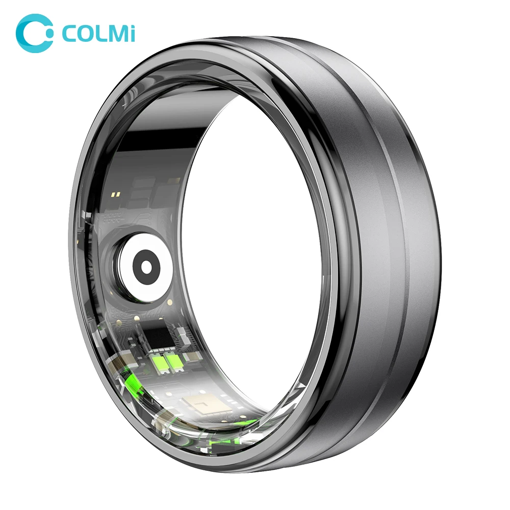 [2024] COLMI R06 Smart Ring Men Women, Heart Rate and Blood Oxygen Monitor, IP68 & 5ATM Waterproof, Multi-sport Mode 