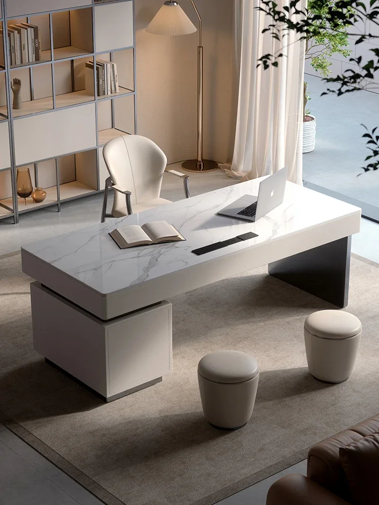 Italian minimalist home study light luxury high-end office computer desk