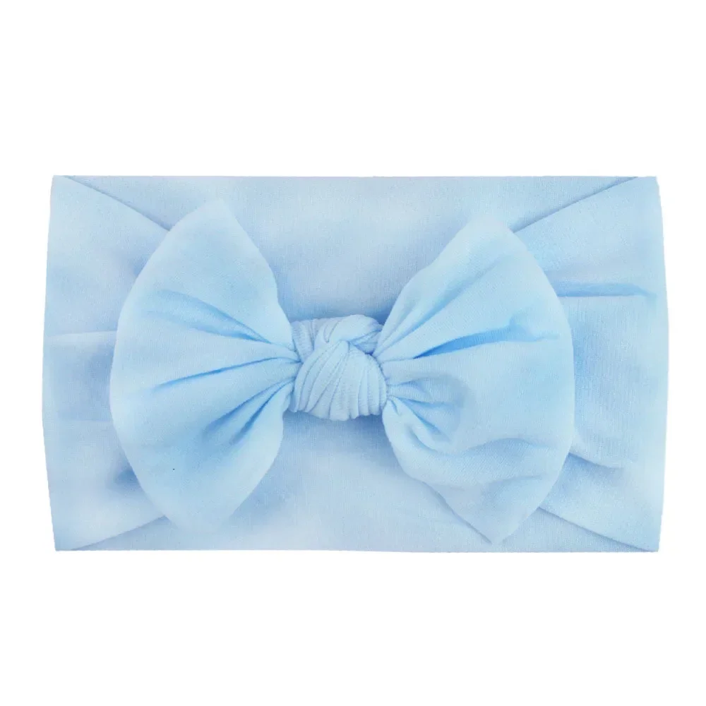 Big Bowknot Baby Headbands for Girls Solid Color Elastic Newborn Infant Hair Band Turban Baby Girls Hair Accessories