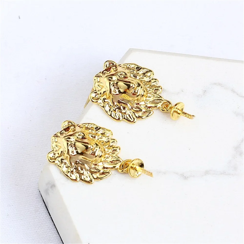 

Gold Plated Pearl Earring Settings, DIY Jewelry Making Supplies, Blank Ear Stud Bases for Handmade Accessories, 1pair No Pearl