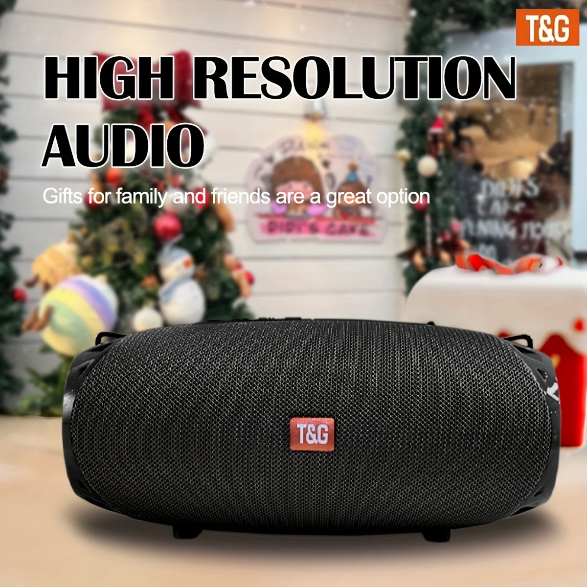 TG534 Tragbarer Kabelloser Lautsprecher mit Doppellautsprechern, Drahtloser Lautsprecher, Lautsprecher, TWS Stereo Hi-Res Audio – Detail 3