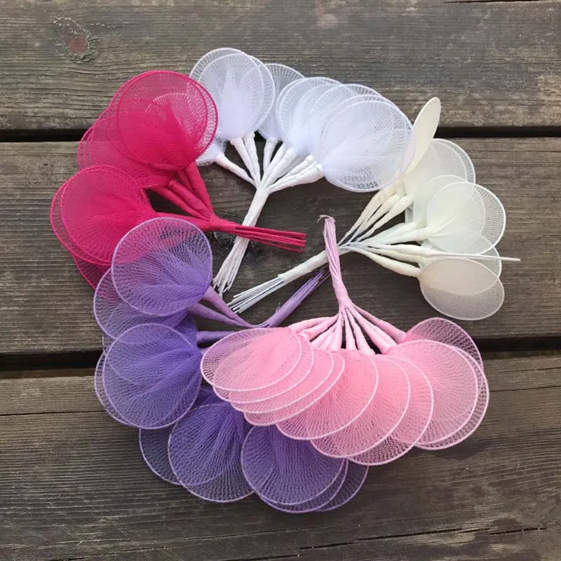 3.5-4CM,100PCS DIY Handmade Materials,Nylon Flower Stocking Making Accessories,Artificial Silk Flower Petals,DIY Decoration Home