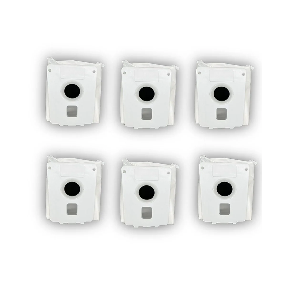 6ชิ้นสำหรับ LG A939KBGS/A937KGMS ชิ้นส่วนอะไหล่ถุงหูรูดหุ่นยนต์ดูดฝุ่นทำความสะอาดถุงสกปรกอุปกรณ์เปลี่ยน