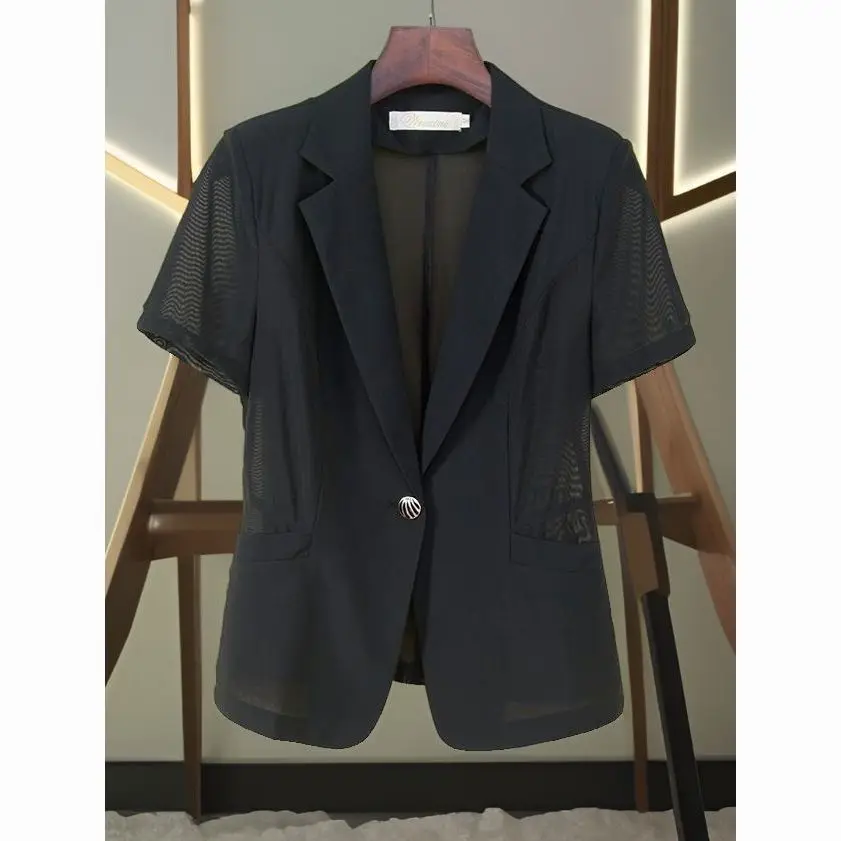 بدلة نسائية ort Sve Little Suit Jaet كاجوال رفيعة Sle ملابس خارجية صيفية متعددة الاستخدامات معطف صيفي كاجوال عالي الجودة #2