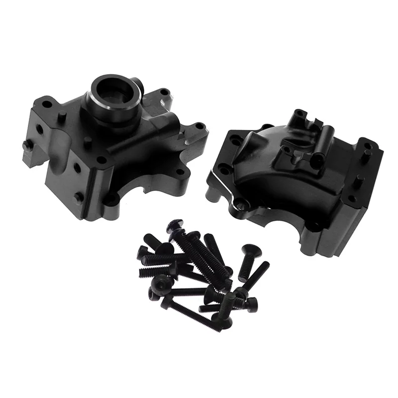 Aluminum Front Rear Bulkhead Gearbox Housing 9529 for 1/8 Traxxas Sledge 95076-4 RC Car Upgrades Parts Accessories,Black