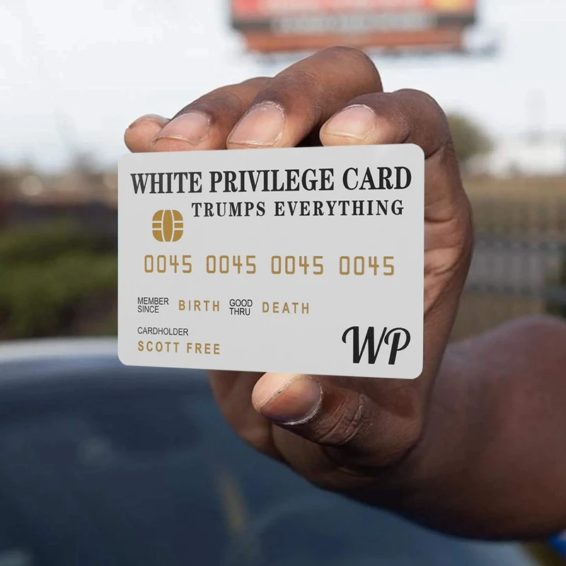 10 PCS White Privilege Card Trumps Everything Credit Card Sets, Wallet Insert Card Romantic Card Business Gifts