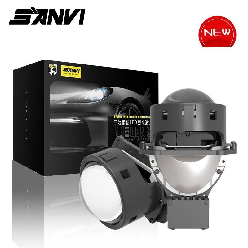 

SANVI SV01 3 Inch Bi Led Projector Lenses 5500K for Hella 3R G5 H1 H4 H7 9005 9006 Lamps Retrofit Motorycle Car Led Lights