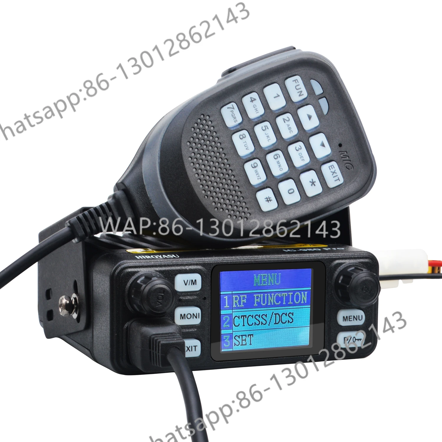 Radio Móvil IC-980Pro VHF UHF de Doble Banda, Doble Sintonización, 25W, 200 Canales, Reducción de Ruido, Mini FM, Vox, Scrambler