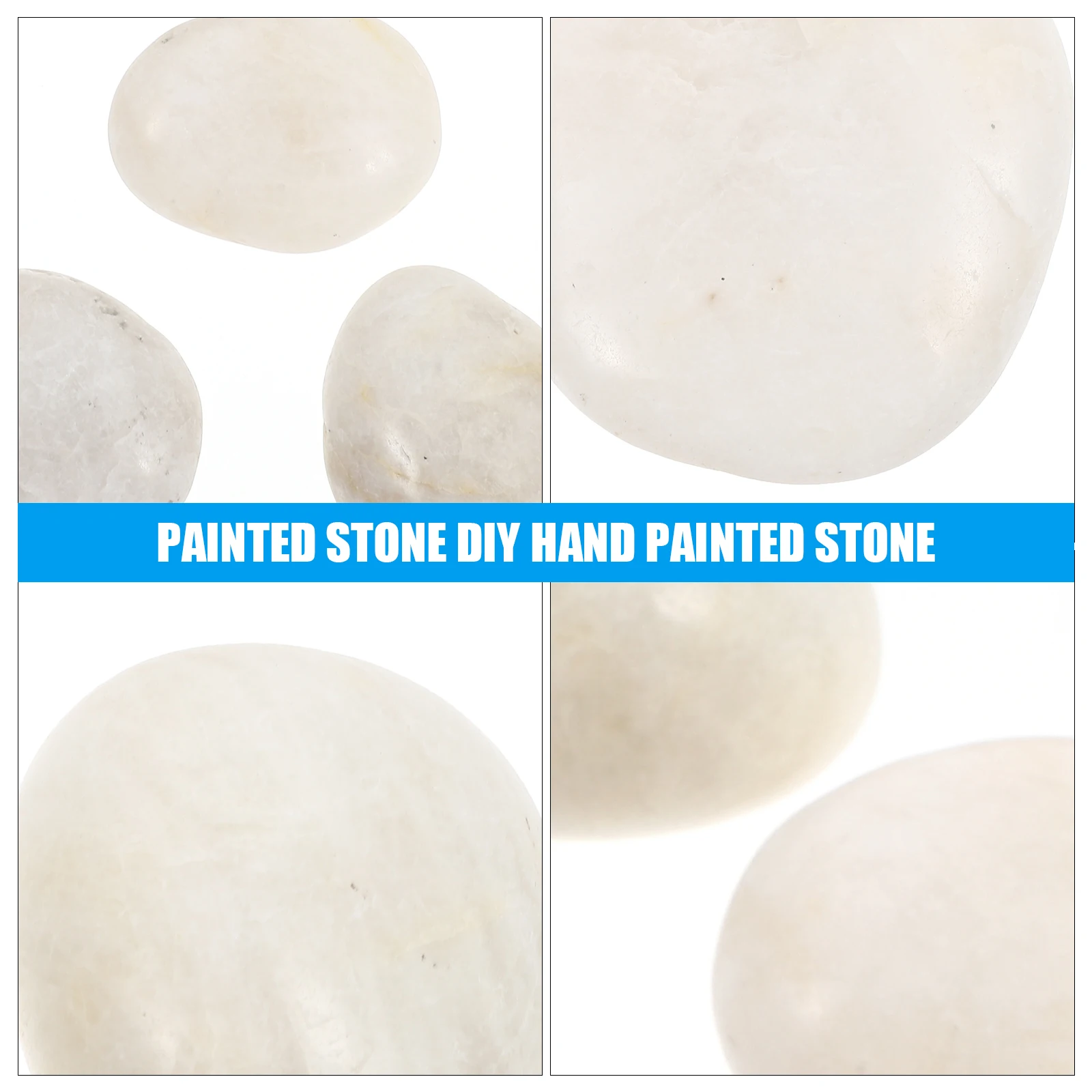 

8 Pcs Hand-painted Stones Smooth Drawing DIY Kids Painting Pebble Craft Rocks Polishing Pebbles Cobblestone for