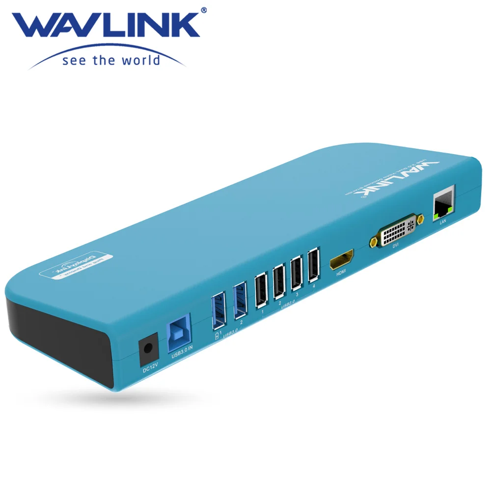 Wavlink USB 3.0ユニバーサルドッキングステーション,デュアルモニター