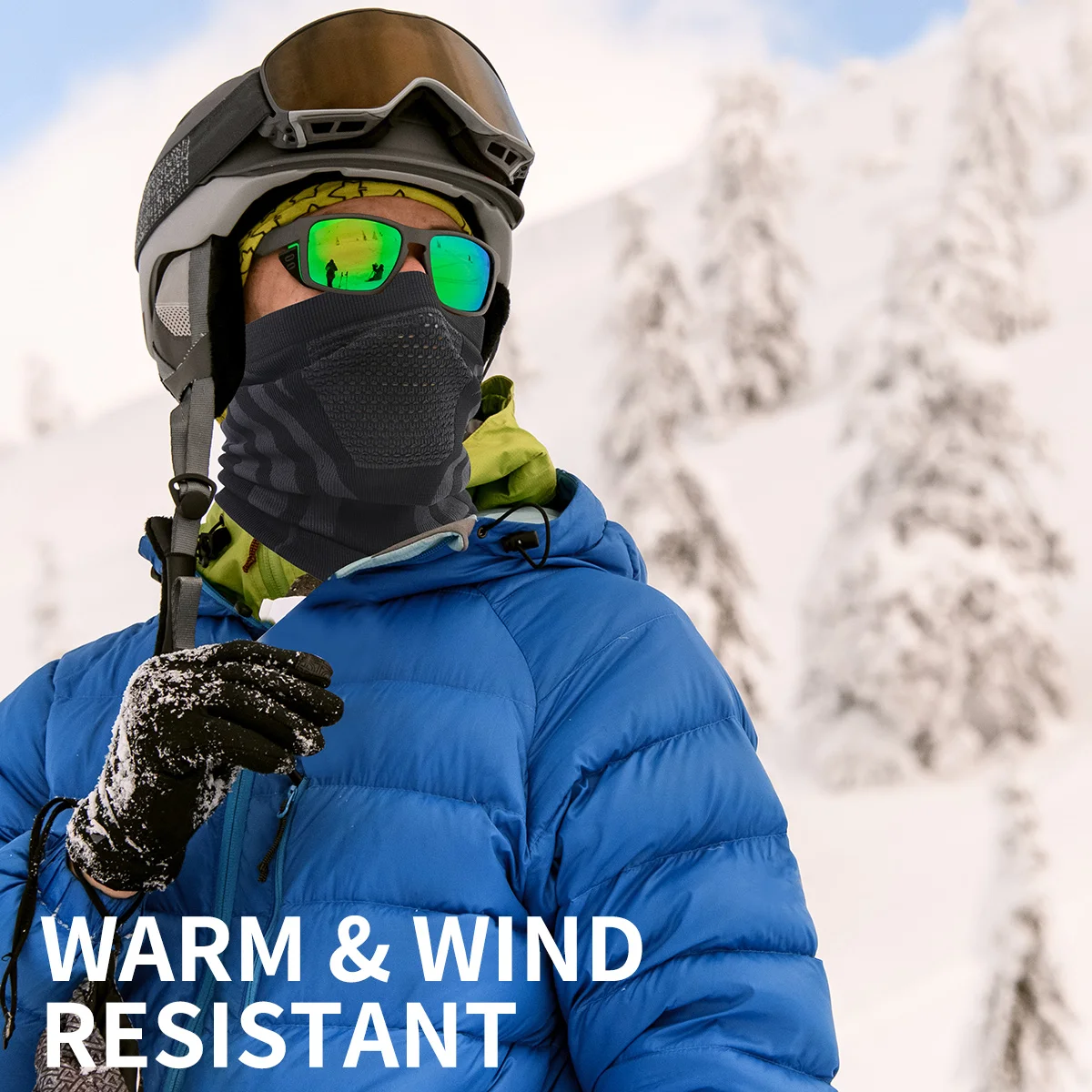 Scaldacollo invernale Ghetta Passamontagna caldo in pile polare Maschera integrale unisex Berretto sportivo invernale Copri viso da sci Scaldacollo