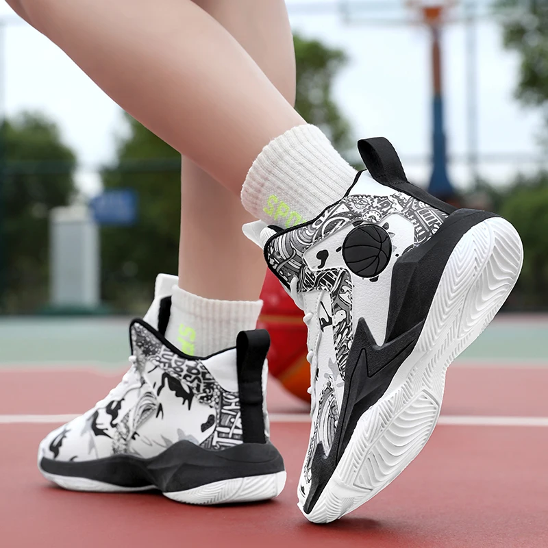 Children's Basketball Shoes for Boys Sneakers Outdoor Non-slip Kids Sports Casual Running Shoes Child Girls Basket Trainer Shoes