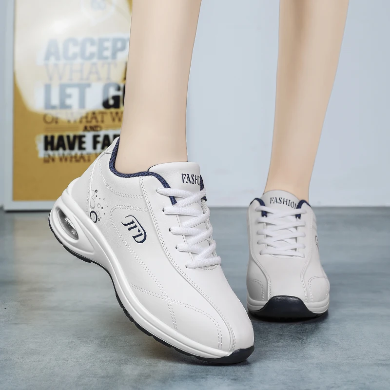 Running Shoes for Women Air Cushioning Sneakers White Casual Damping Non Slip Female Trainers Fashion Walking Sport Footwear