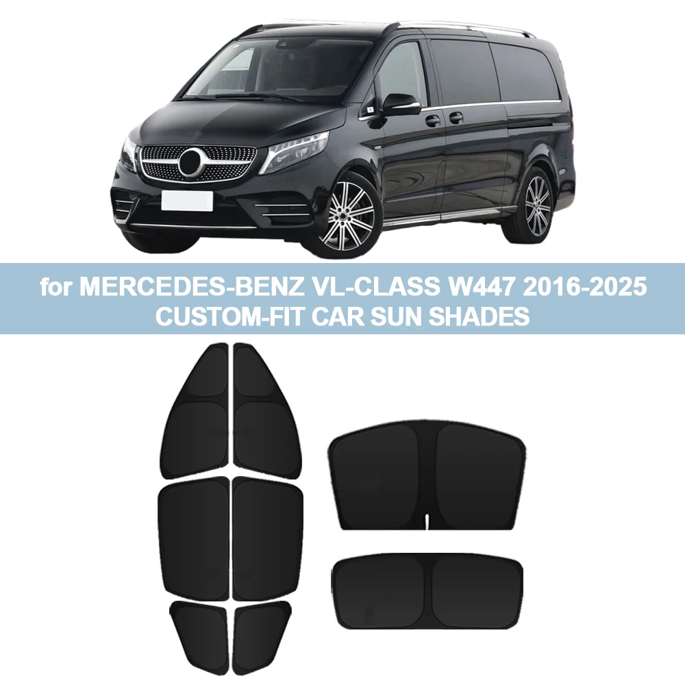 Voor MERCEDES-BENZ V-CLASS VL-CLASS W447 2016-2025 Voorruit Zonnescherm Zijruit Shades Cover Zonneklep schild Privacy