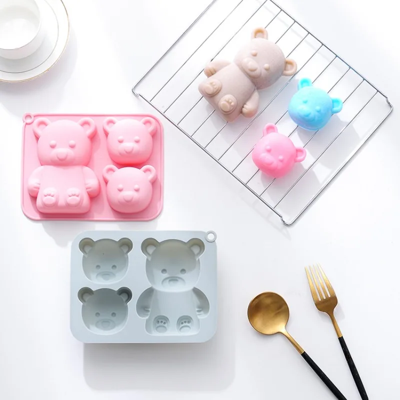 

Cute Little Bear Cartoon Silicone Mold, Net Celebrity, Ice Bear, Coffee Ice Cube, Chocolate Cake Mold, Cake Decorating Tools