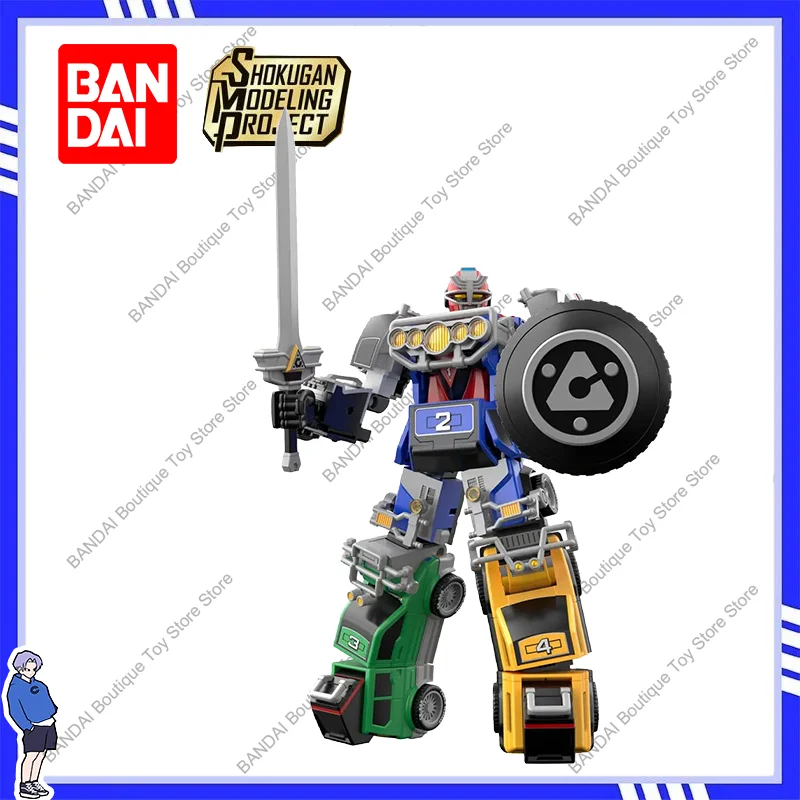 

BANDAI SMP Gekisou Sentai Carranger RV ROBO Anime Action Figures Assembly Collection Toy