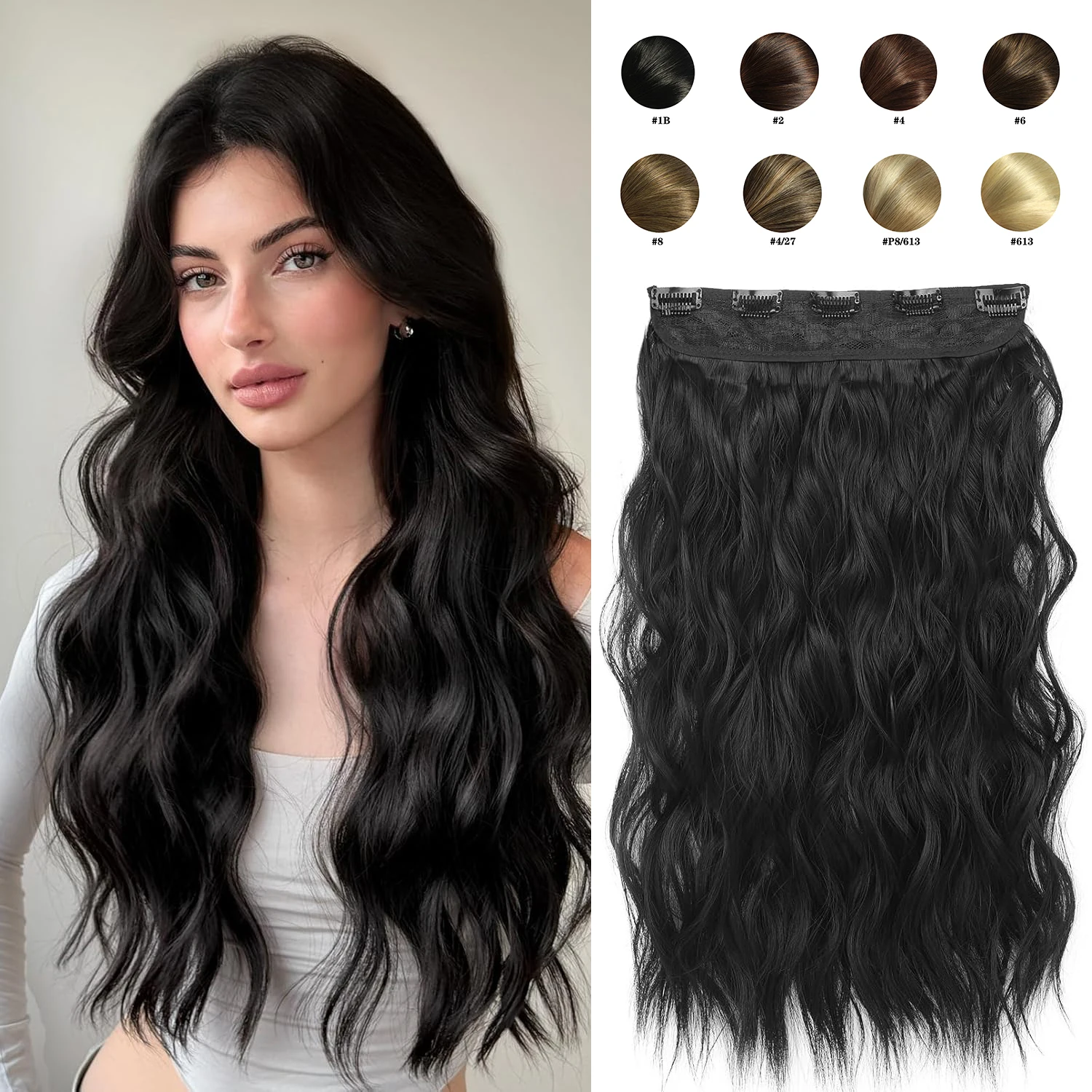 

100 г Объемная волна Цельный зажим для наращивания волос Цветные 3/4 зажимы на всю голову в наращивании человеческих волос 100% необработанные человеческие волосы