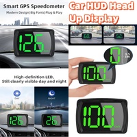 Car HUD Head Up Display GPS Hud Digital Speedometer Big Font Speed Meter KMH for All Car Truck Plug and Play Auto Part Universal