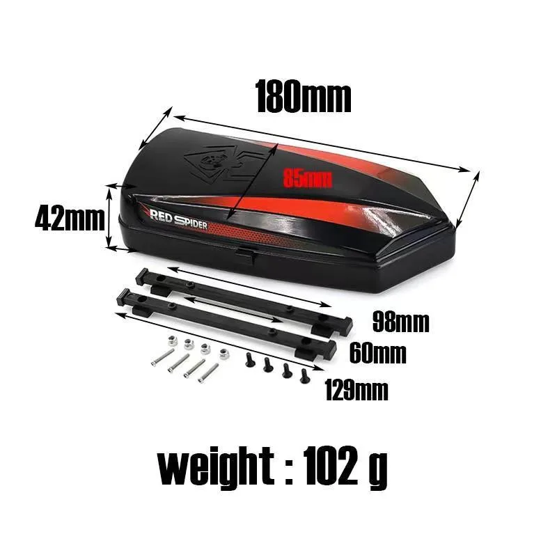 Roof luggage suitcase For 1/8 1/10 RC Crawler Car Traxxas TRX4 TRX6 Defender Bronco RC4WD D110 Cherokee Modified accessories