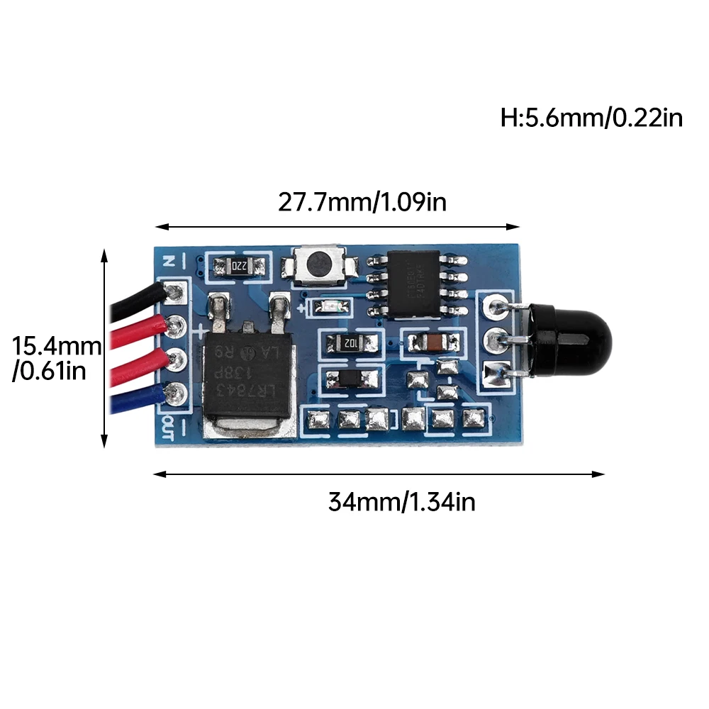 DC2.5V-5V DC5V-24V Trasmettitore a infrarossi Kit ricevitore telecomando wireless Modulo ricevitore codice di apprendimento