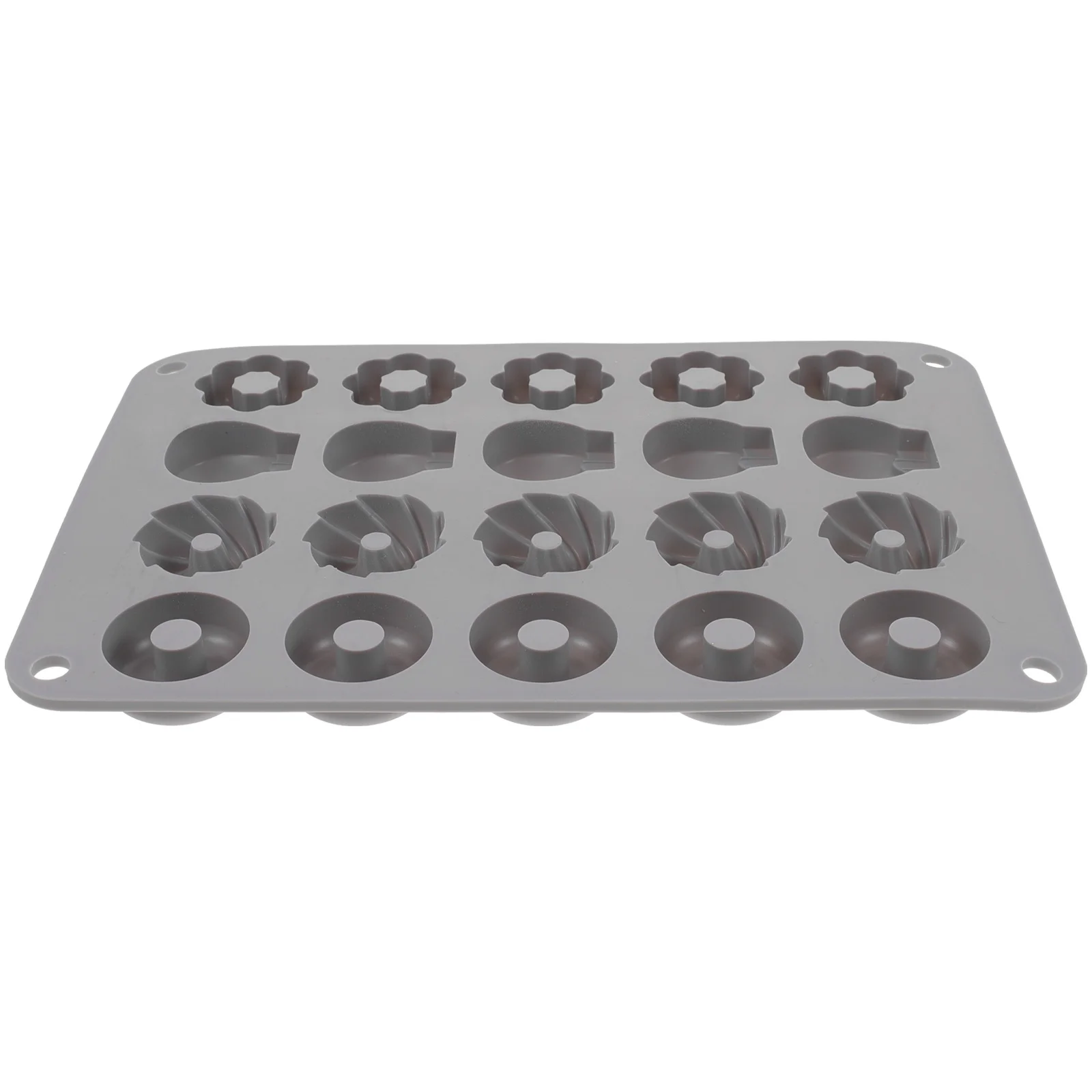 Cetakan Donat Silikon Cetakan Cokelat Pembuat Permen Diy Alat Dapur Memanggang Tahan Panas Anti Lengket Dekorasi Kue Cetakan Fondant