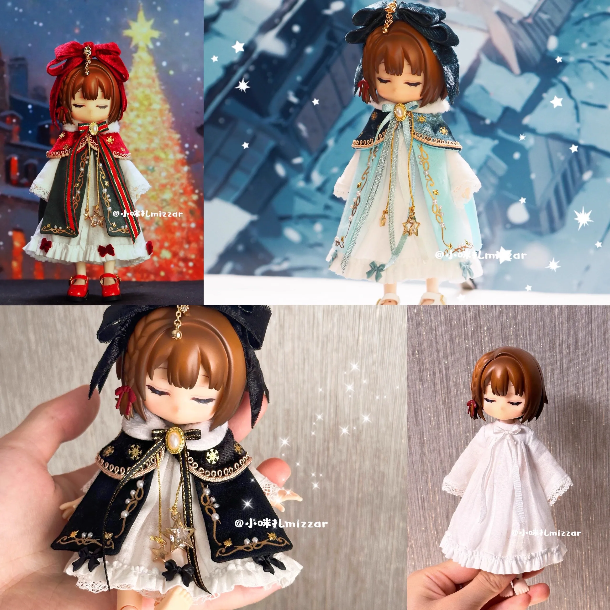 

Christmas Costumes Ob11 Clothes 1/12 Bjd Costume Anime Game Cosplay Handmade Product Toys Accessories