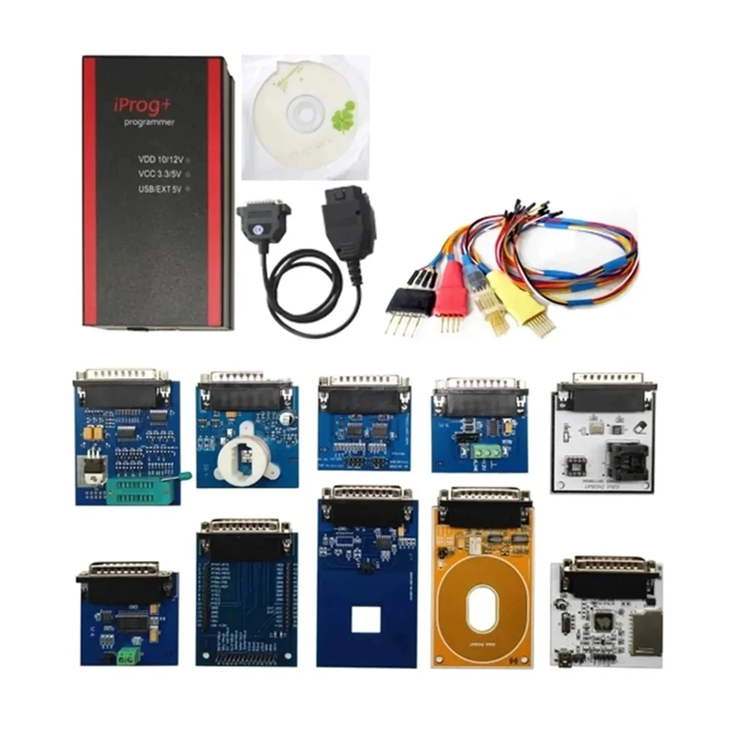 IPROG V87 Iprog pro v89 Iprog+ Full Adapters with Calculator Ecu Key Programmer Support Airbag Reset/Eeprom IMMO with Toolbox