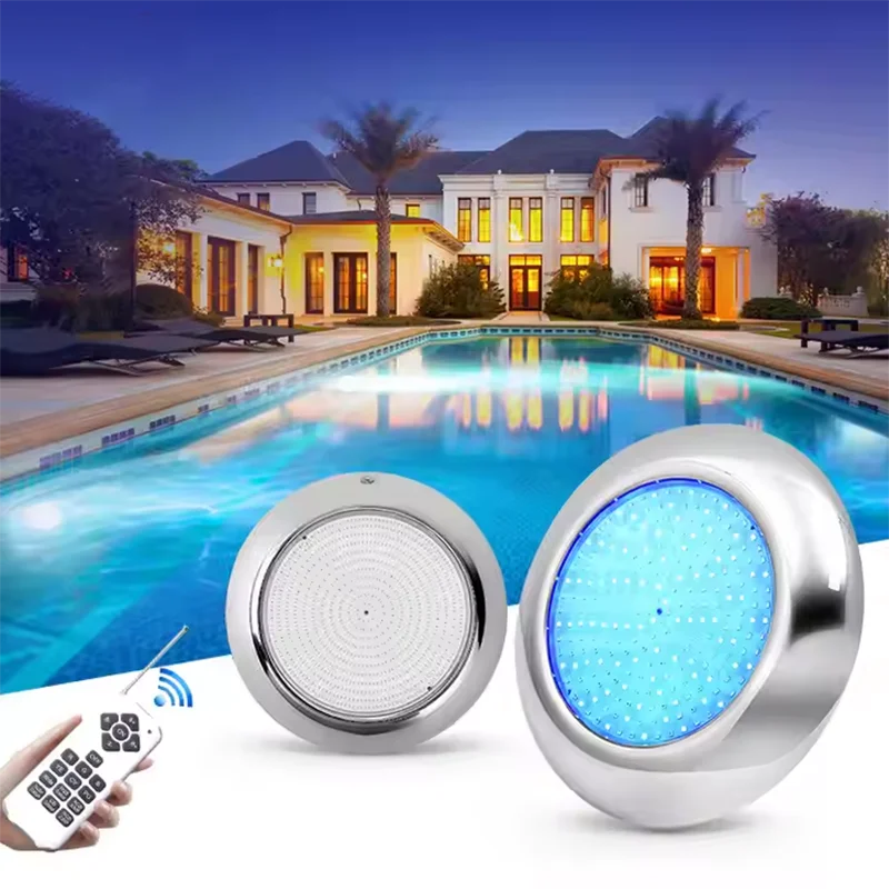 

IP68 Resin Filled 35W Stainless Steel Underwater Light Wall Mounted Bulb Outdoor Projector Remote Control Submersible Pool Light