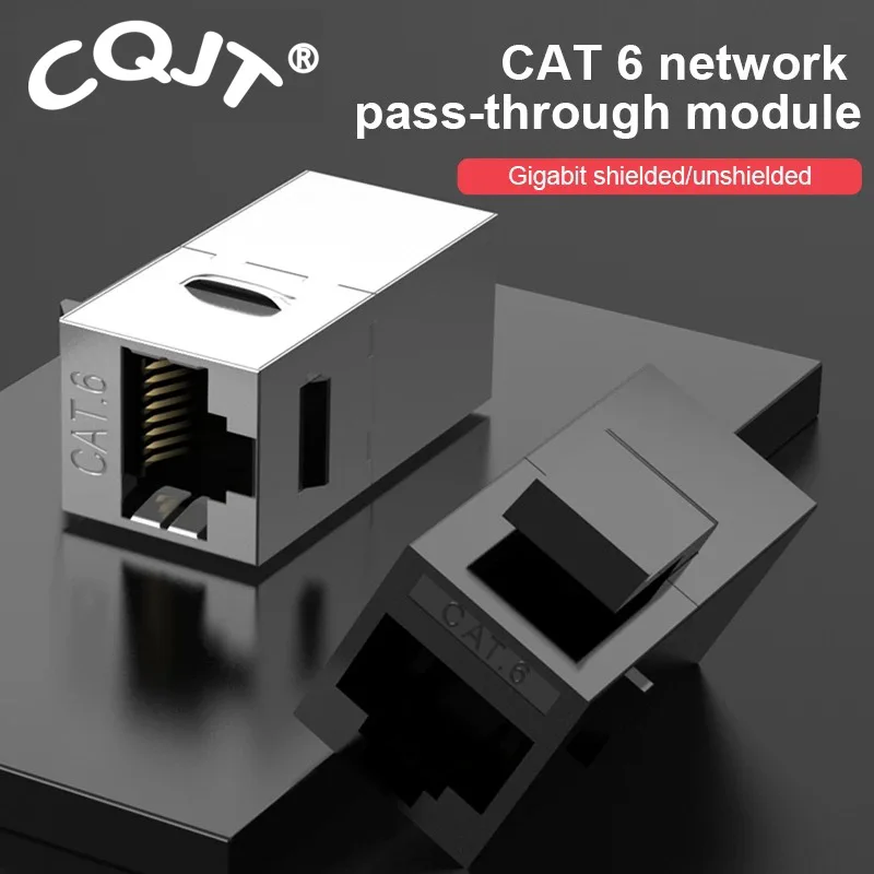 

CAT6 Feed-Through Keystone Jack Coupler Shielded RJ45 CAT7 STP In-line Keystone Module Adapter Couplers