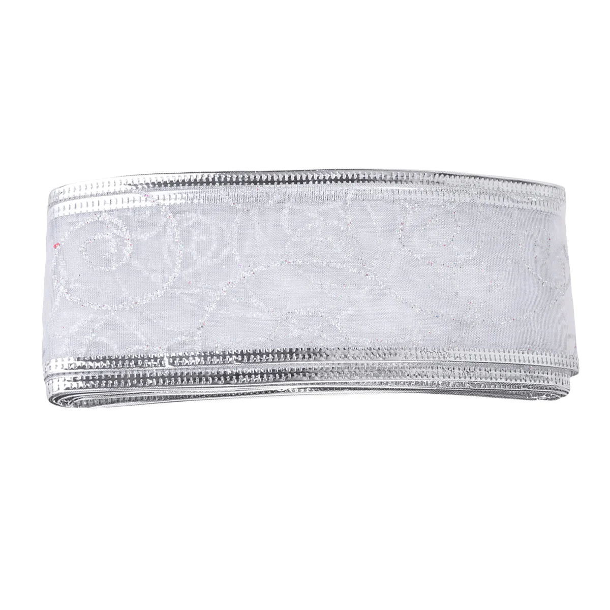 

2pcs 2 Rolls Christmas Tree Decorative Hot Stamping Wrapping Ribbon Multi-Purpose Delicate Gift Packaging Ribbon For